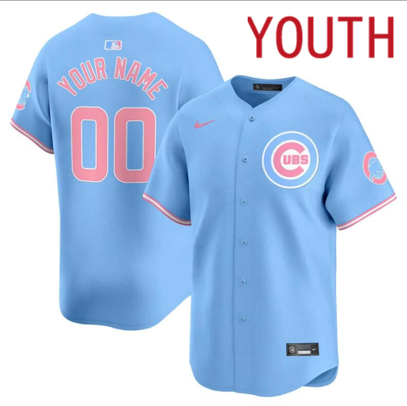 Youth Chicago Cubs Custom blue 2024 Nike MLB jersey